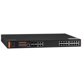 BCS-SP16G04G-4SFP-M BCS Universal zarządzalny switch PoE 20 portowy (16x PoE, 4x Uplink, 4x SFP)