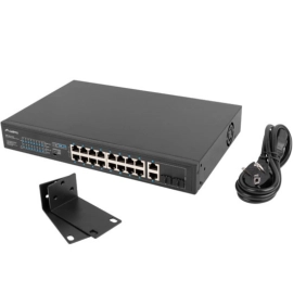 RSFE-16P-2C-250 Lanberg niezarządzalny switch 18 portowy Gigabit Ethernet PoE