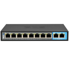 BCS-B-SP0802 BCS switch PoE 10 portowy (8x PoE, 2x Uplink)